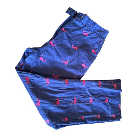 Lilly Pulitzer Pants - Lilly Pulitzer Whale Embroidered pants Size 4 vintage